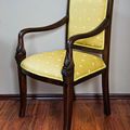 Empire chair yellow fabric