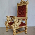 Medieval chair gold leaf gilt finish
