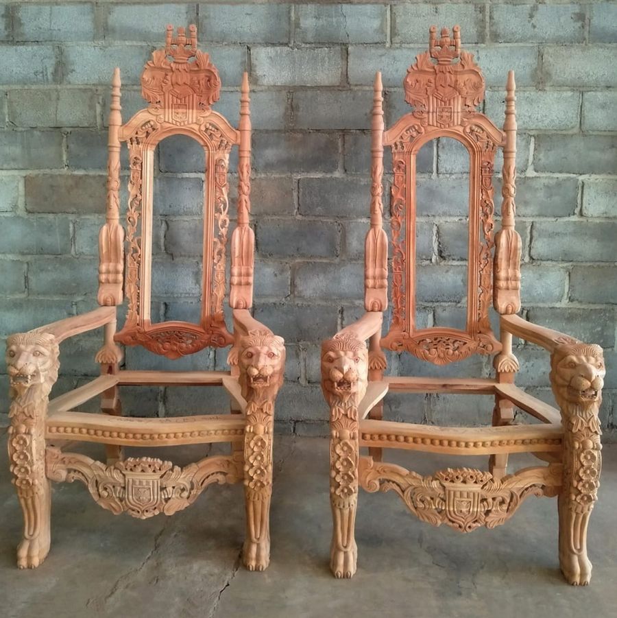 Pair of king chair frame