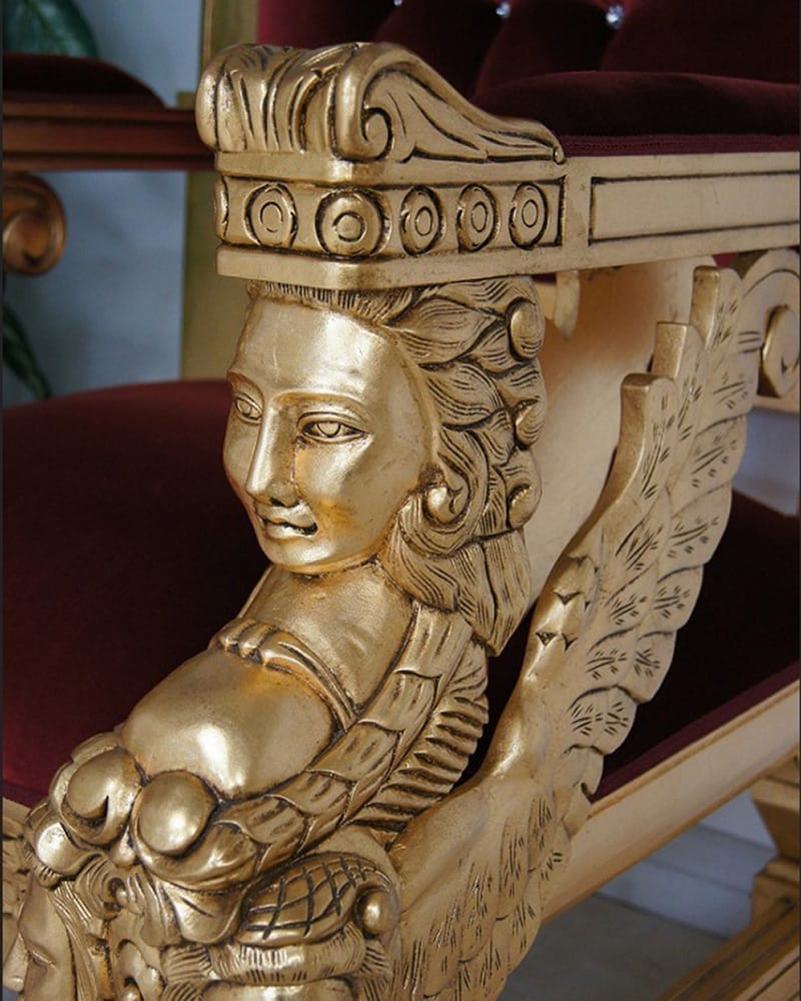 Medieval chair carving 