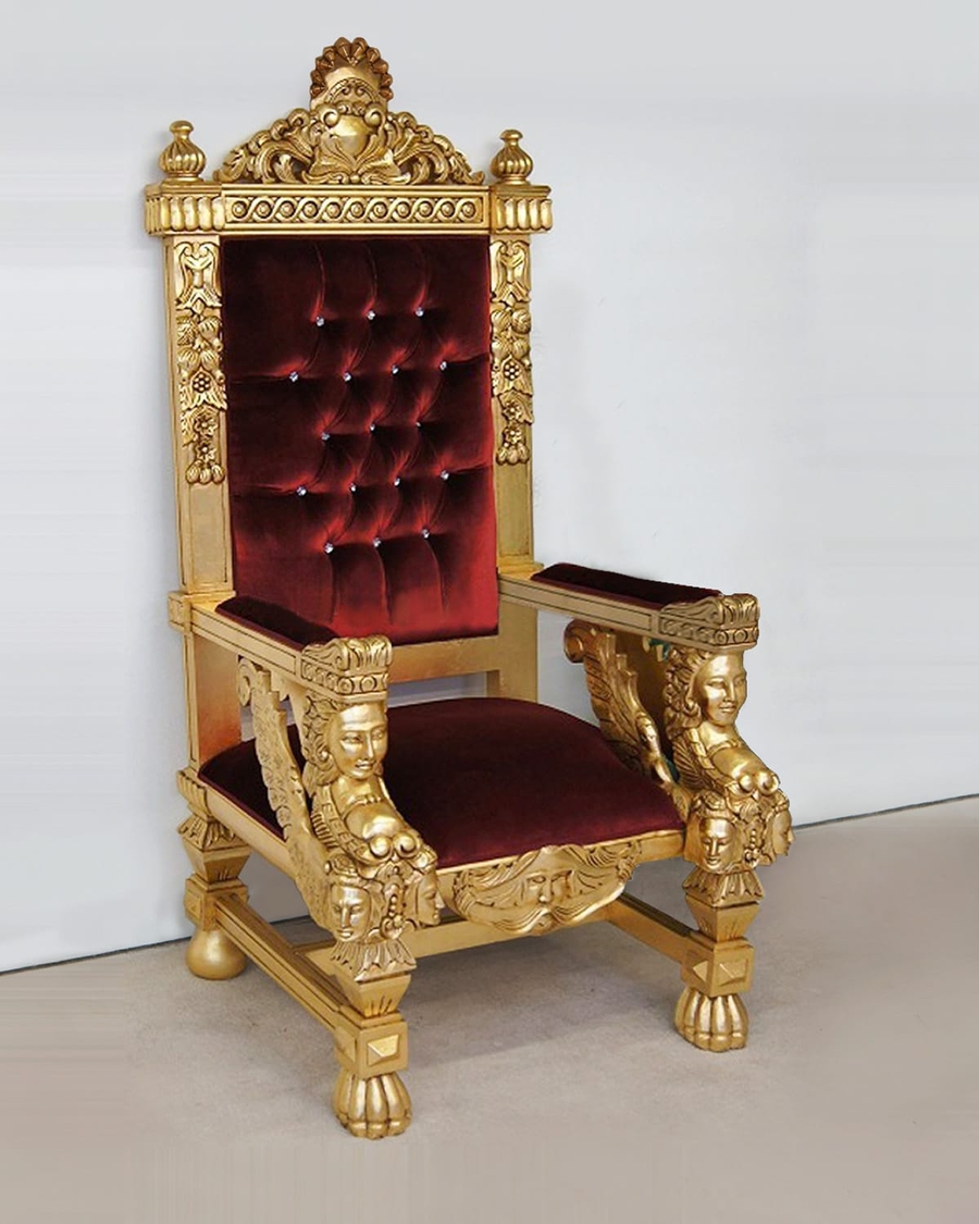 Medieval chair gold paint