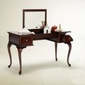 Queen Anne flip up mirror dressing table mahogany