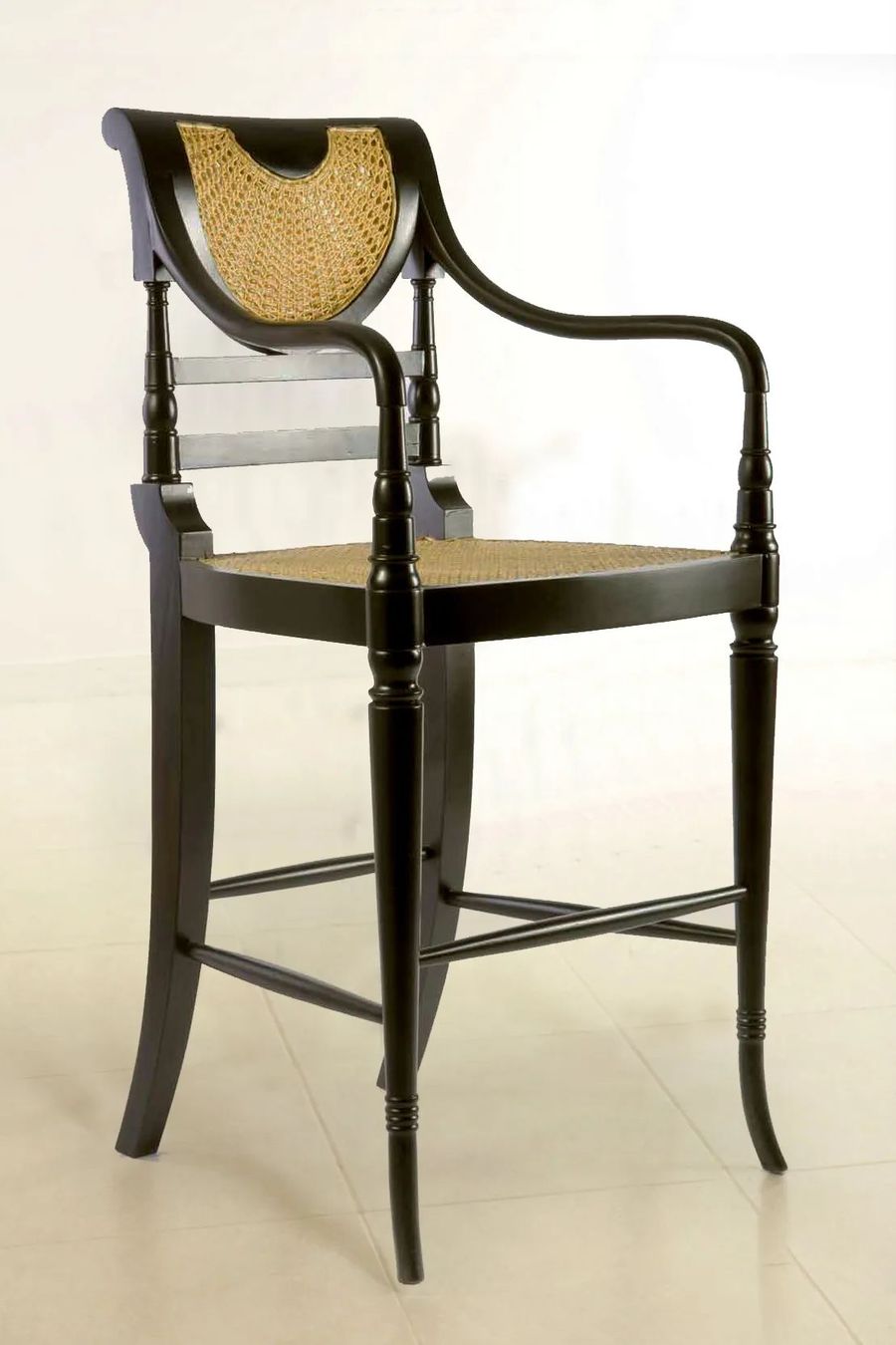 Sheraton bar chair rattan seat