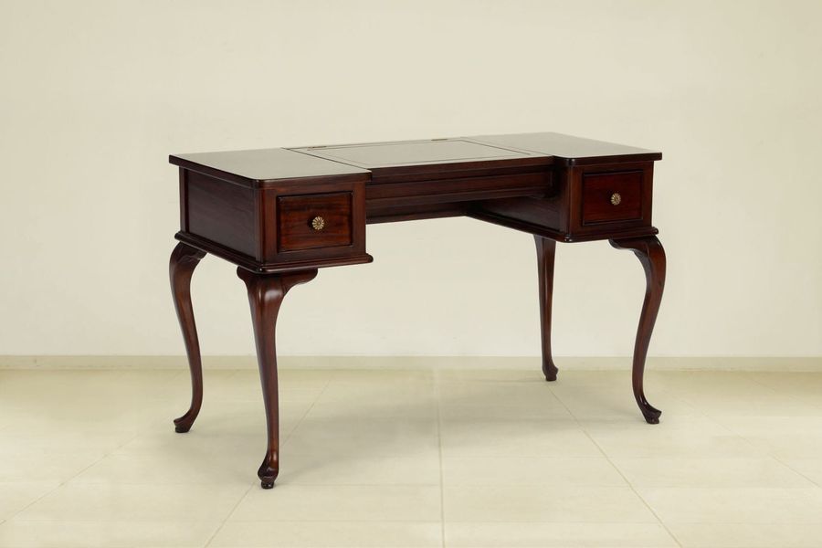 Queen Anne dressing table mirror flipped down