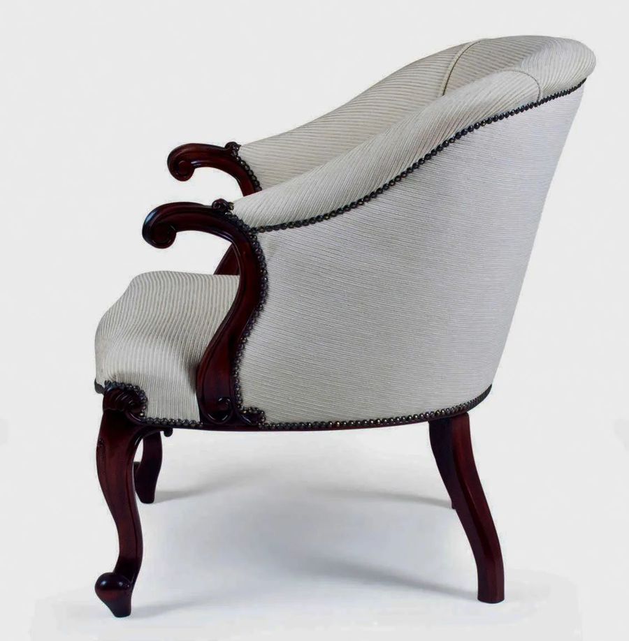 Georgian tub chair side view