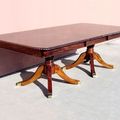 Regency dining table using single leaf extension mahogany wood