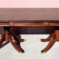 Regency dining table using single top leaf extension
