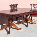 Regency dining table with Chippendale dining chair