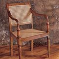 Regency dining armchair mahogany and rattan
