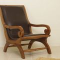 Regency lazy chair French polished