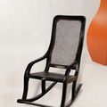 Rocking chair ebonized teak