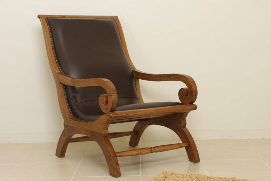 Regency lazy chair French polished