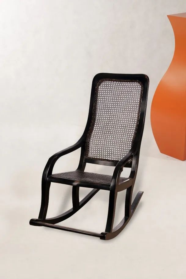 Rocking chair ebonized teak