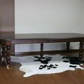 Sheraton dining table double leaf extensions and extra leg
