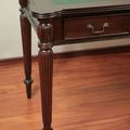 Sheraton writing table 3d legs Reeds decoration on the top leaf edges 