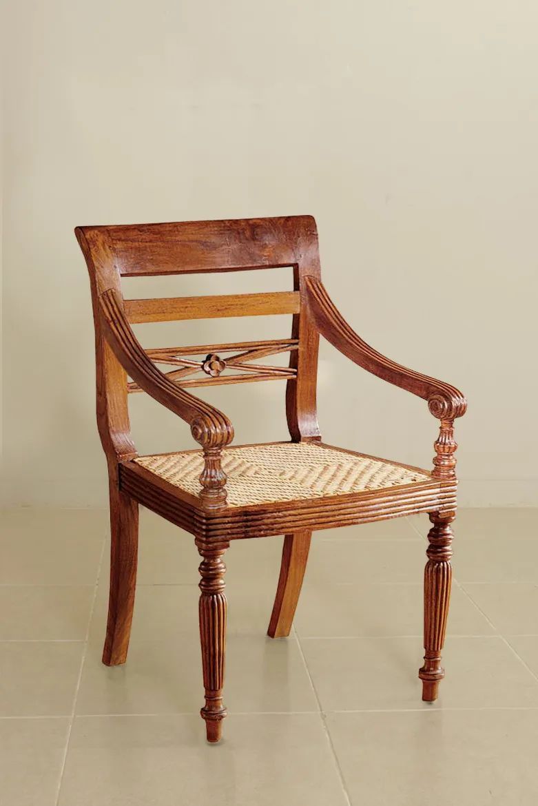 Sheraton dining arm chair rattan seat