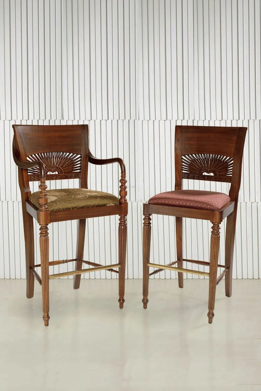 Raffles sun bar chair paired with bar arm chair