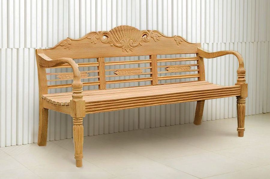 Raffles garden bench 3 seat teak wood