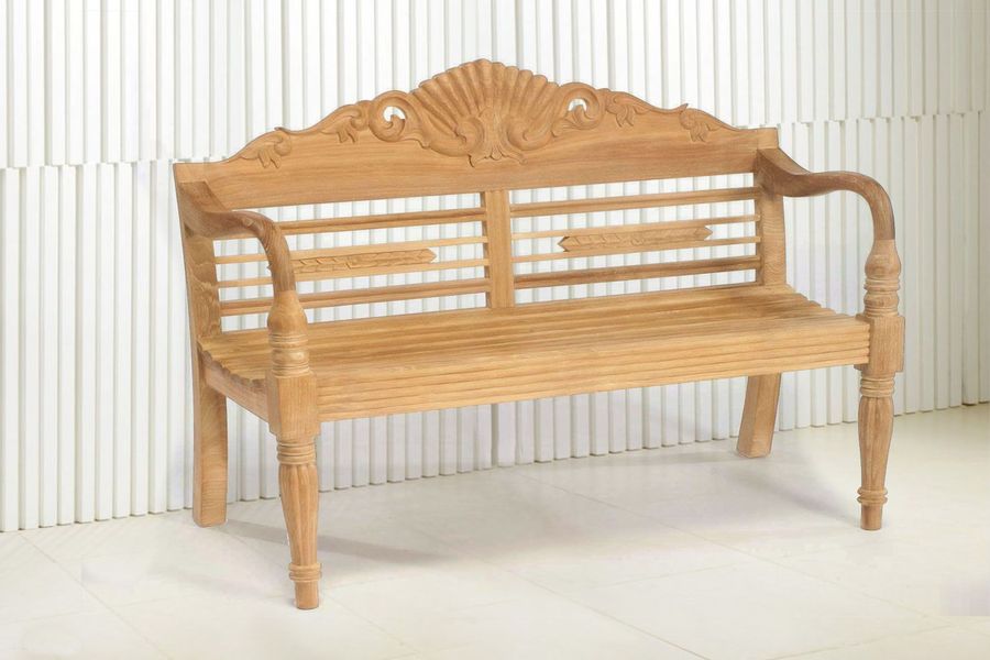 Raffles garden bench 2 seat teak wood