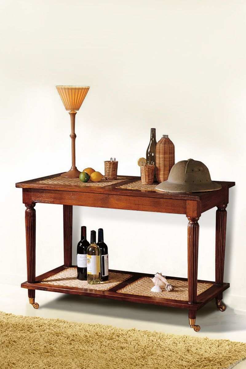 Sheraton server table brass castors