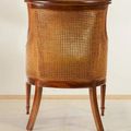 Rattan wicker on the backside of the chair