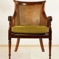 Front detail of the Dutch cane tub chair