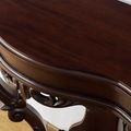 Plain top leaf curved front mahogany solid wood