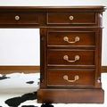 3 drawers pedestal base on the right side of Victorian partner desk