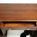 Plain solid wood top of Victorian partner desk
