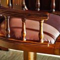 Arm rest detail of Victorian swiveled office chair