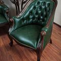Victorian tub chair leather mahogany