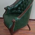 Victorian tub chair leather seat