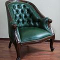 Victorian tub chair leather