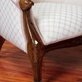 Scroll foot mahogany wood tub chair