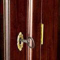 Victorian bookcase  doors lock and hinges detailed view