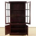 Victorian bookcase hutch doors opened