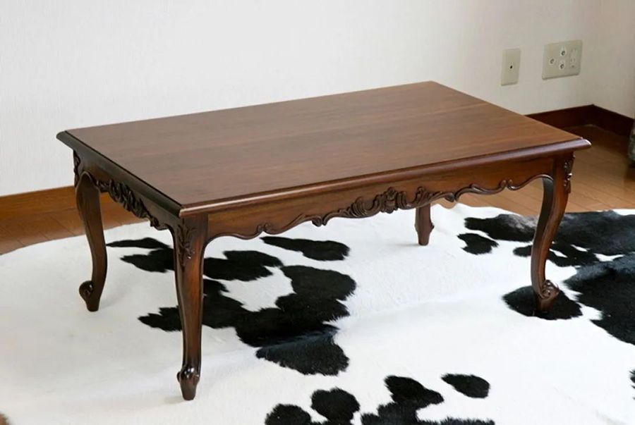 Victorian period coffee table mahogany wood carving