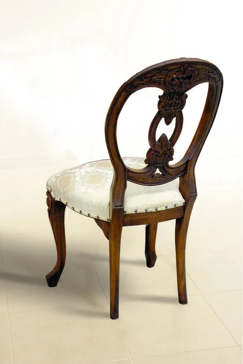 Fiddle back dining chair back view