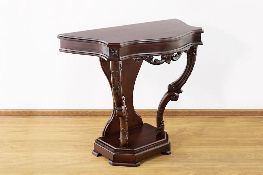 Fiddle back wall table mahogany wood