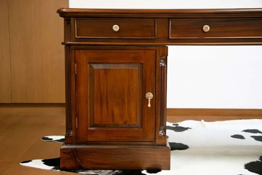 Pedestal doors on the right side of the partner desk