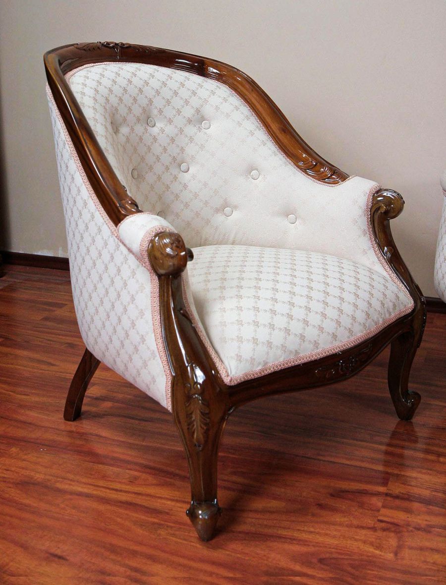 Victorian antique tub chair reproduction mahogany wood