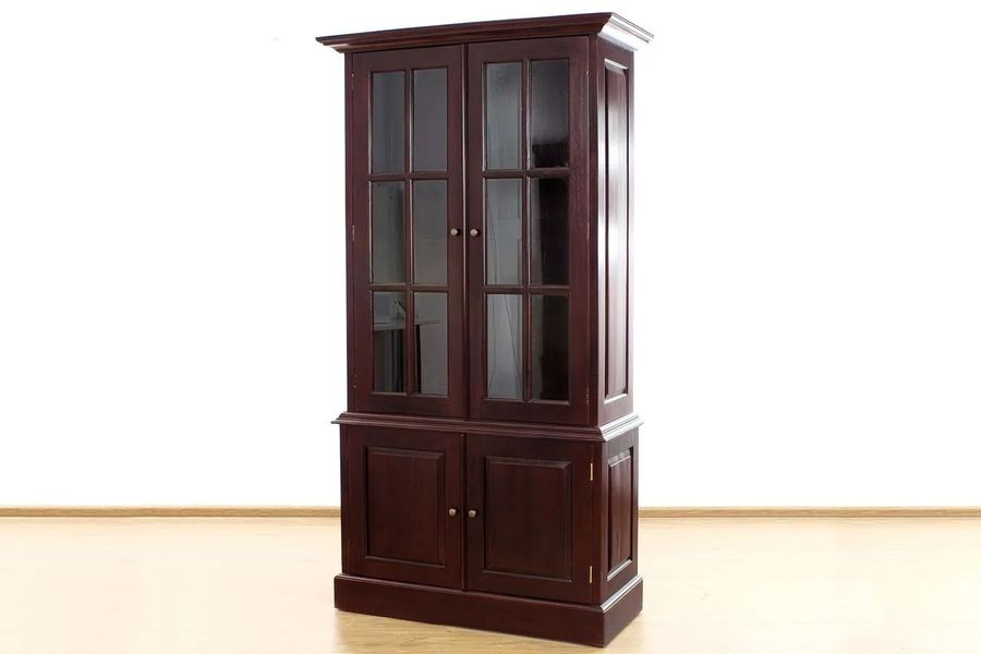 Victorian bookcase right side detailed view