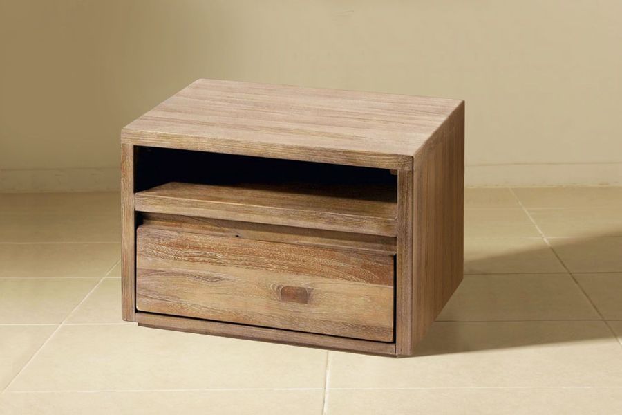Reclaimed wood bedside