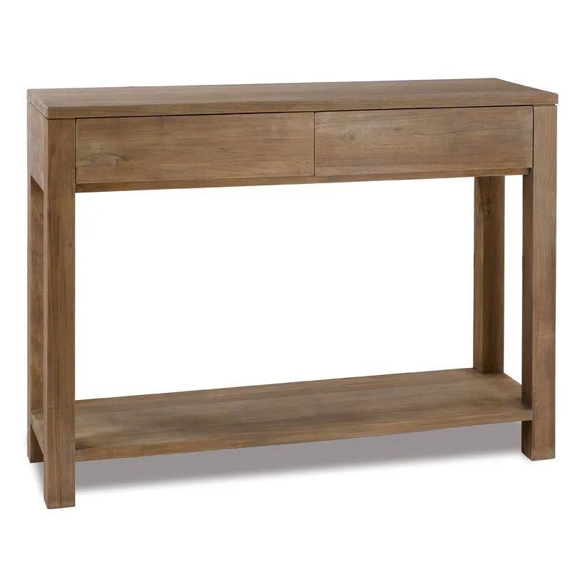 Reclaimed wood console table 2 drawers