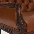 Wood carving on the arm rest of librarian chair