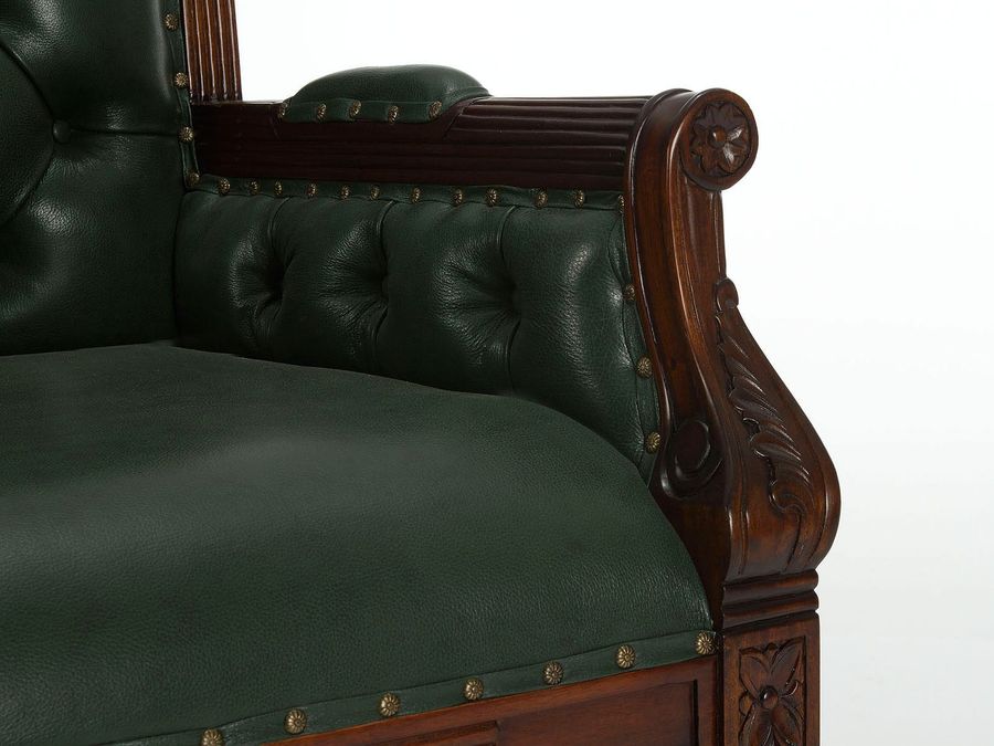 Acanthus wood carving arm rest support