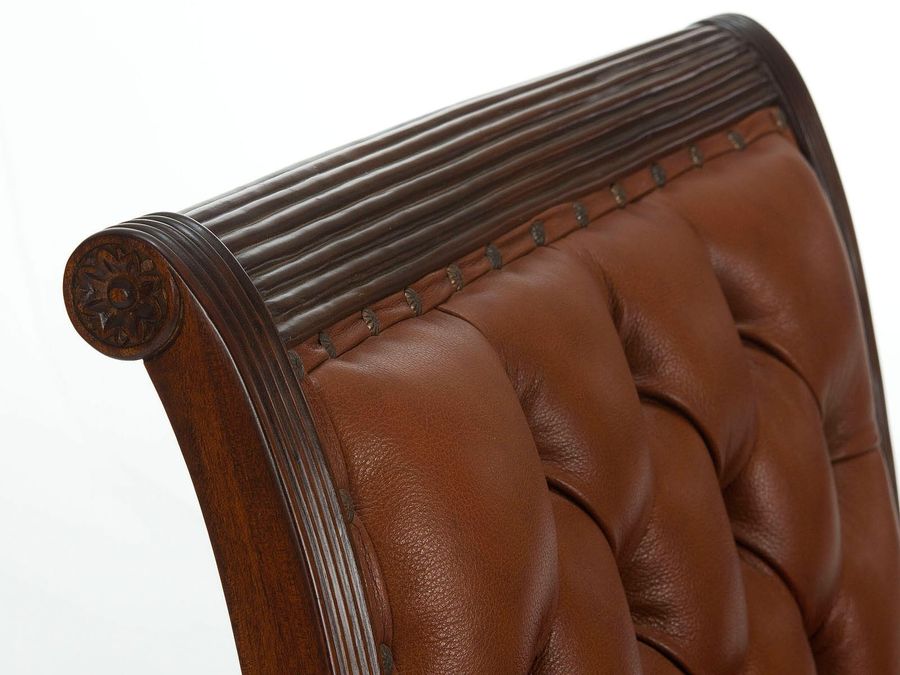 Backrest rail wood carving detail