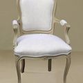 Louis XV Balloon back armchair upholstered seat and backrest