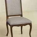 Louis XV Dining armchair mahogany wood frame flower pattern fabric seat and backrest upholstery