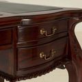 Curved front drawers on the right of bureau plat